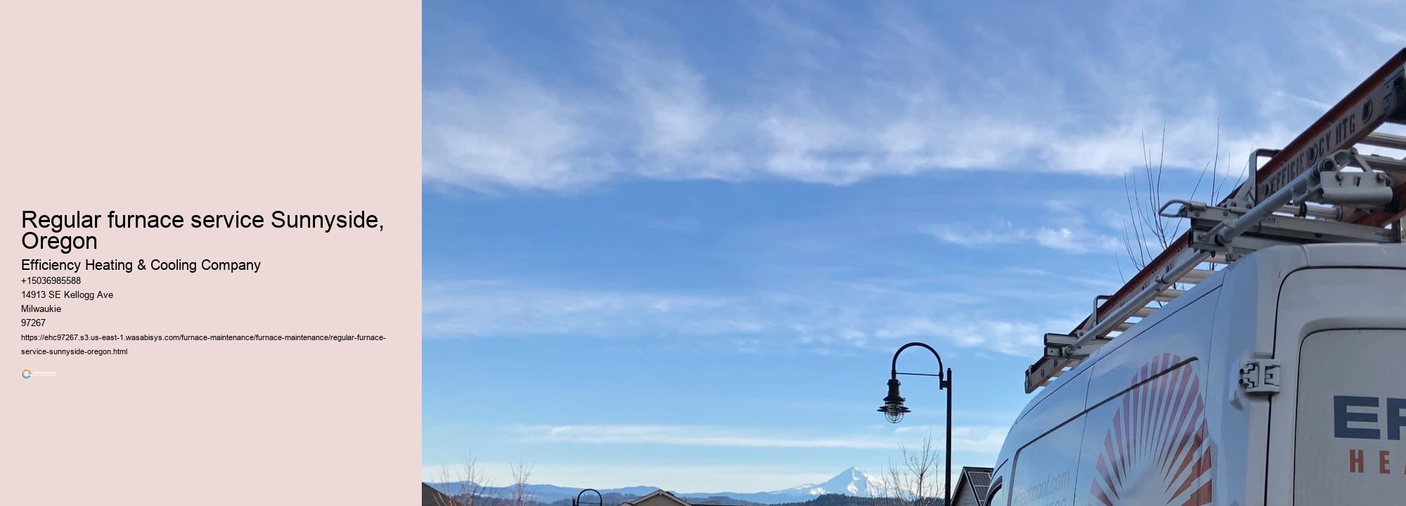 Regular furnace service Sunnyside, Oregon